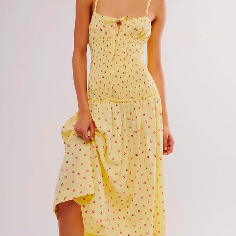 free people drop waist dress small